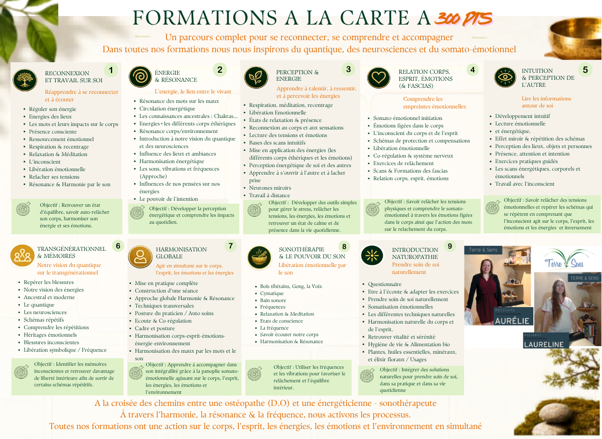Formations à 300 points Terre et Sens